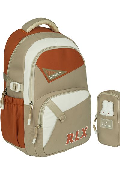 RKY SERENITY Relaxion Multi-Pocket Backpack with Pen Holder and Plush Accessories School Set