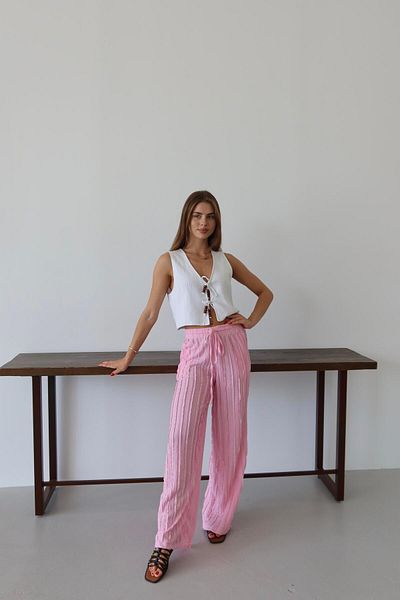Jeevee Tasseled Fabric Relaxed Cut Summer Trousers