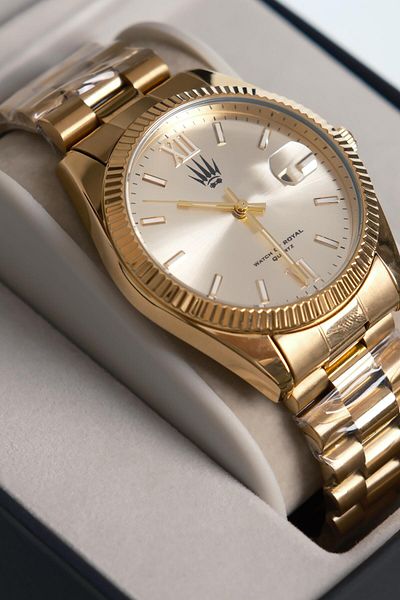 WATCHOFROYAL Mariner Lux Gold Steel Wrist Watch