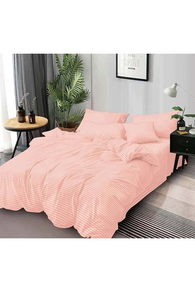 Lenjerii de pat Damask Bedding Set, 160x200, Elastic Sheet, Salmon
