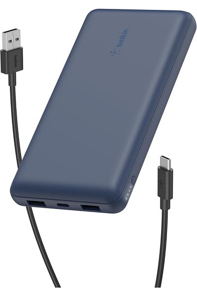 Belkin USB C Portable Charger 20000 mAh, 20K Power Bank with USB Type C Input Output Port and 2 USB