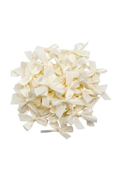Fiyonks Atölye Bow Satin 25 Pieces, Ribbon Bow Satin Handmade Decoration