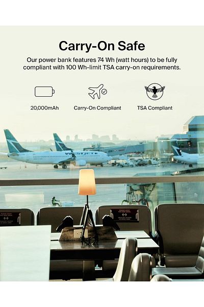 Belkin USB C Portable Charger 20000 mAh, 20K Power Bank with USB Type C Input Output Port and 2 USB