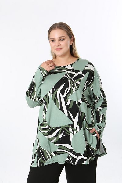 XL Modam Women's Digital Print Plus Size Tunic