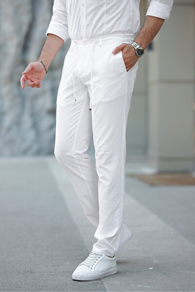 VELNO VEL2001 GOFRE PANTOLON - BEYAZ