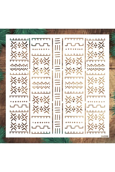 STENCİLTASARIM Stencil Tasarım HD286- Dekoratif Duvar, Eşya, Fayans,kumaş Boy...