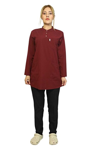 nutrix زي موحد للمستشفى من الليكرا الناعمة باللون الأسود العنابي للمرأة المحجبة