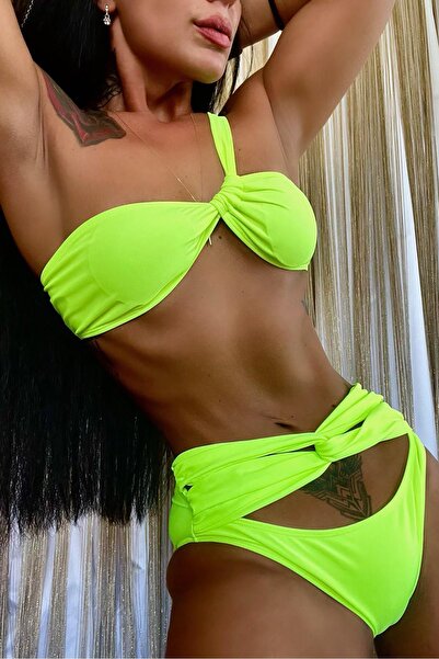 Bikini Mayokini Dünyası Μπικίνι με έναν ώμο - κίτρινο