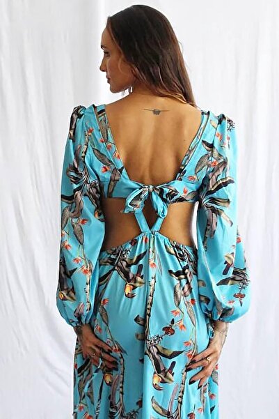 Bikini Mayokini Dünyası Elen Lunger Beachwear - Μπλε-Γκρι