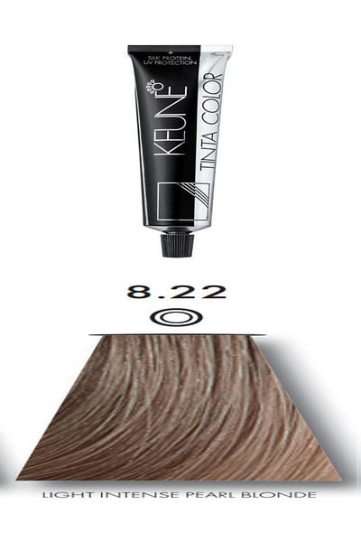 Keune 2 Packs of Keune Semi-Color Hair Dye No. 8.22 Intense Light Pearl Blonde with Silk Protein Treatment