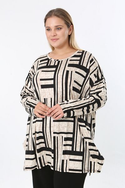 XL Modam Women's Digital Print Plus Size Tunic