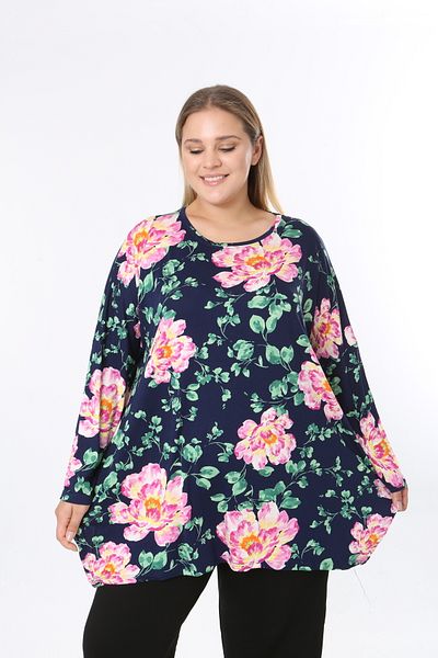 XL Modam Women's Digital Print Plus Size Tunic