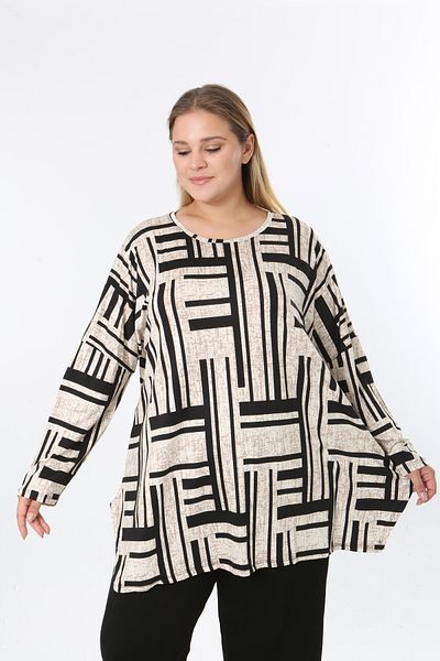 XL Modam Women's Digital Print Plus Size Tunic