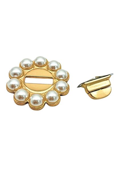 angel çanta aksesuar Angel Bag Accessory 6 cm Pearl Round Light Gold Lock