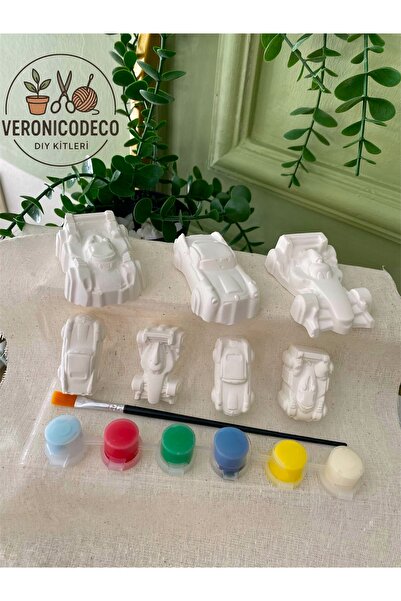 veronicodeco Arabalar Taş Obje Boyama Seti