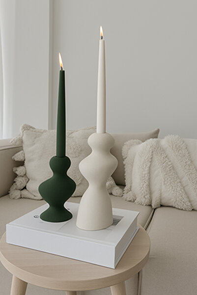 Luthien Dalgalı Şamdan & Mumluk Seti