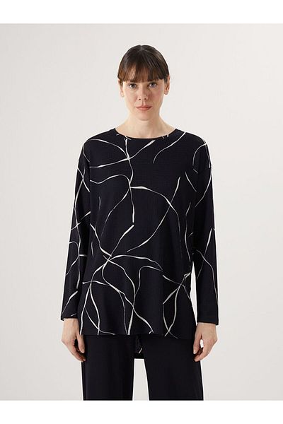 LC Waikiki Lcwaikiki Classic Crew Neck Patterned Women's Blouse