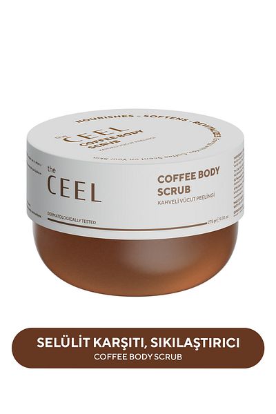 The Ceel Coffee Extract Body Peeling with Anti-Cellulite, Firming Effect, Helps Remove Ingrown Hair 275 Gr