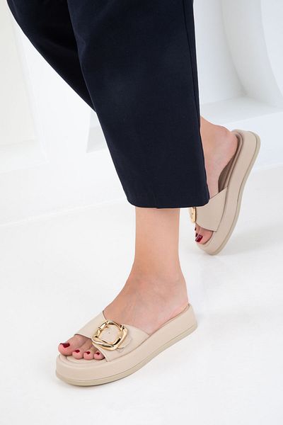 SOHO Beige Women's Slippers 20764