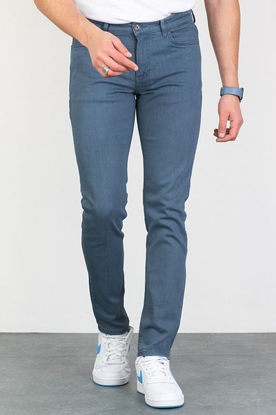 HLT JEANS Pánské modré Slim Fit Grinded Lycra flexibilní džíny Hlthe001946