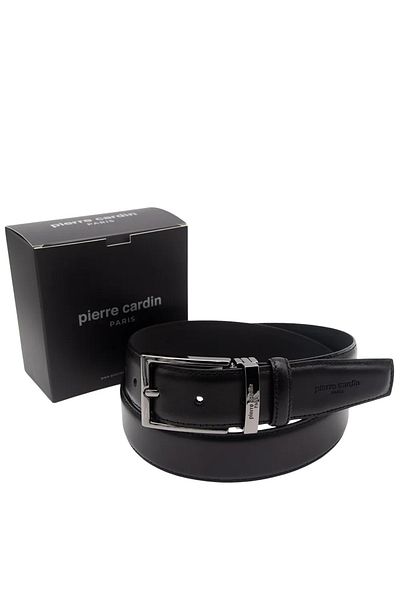 Pierre Cardin Black Leather Men's Belt Pc-2209Kx7F