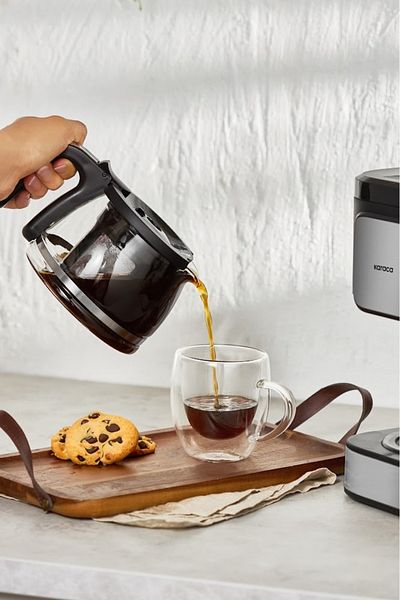 Karaca Just Coffee Aroma - 2 in 1 Filter Coffee and Tea Brewing Machine, Inox