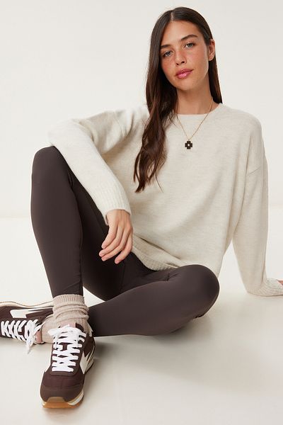 Happiness İstanbul Women's Stone Oversize Knit Sweater PN00054