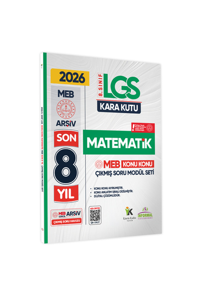 Karakutu Yayınları 2026 Lgs 8.sınıf Matematik Karakutu Meb Çıkmış Soru Modülü...