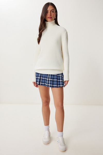 Happiness İstanbul Women's Bone Soft Textured Knitwear Sweater Mx00239