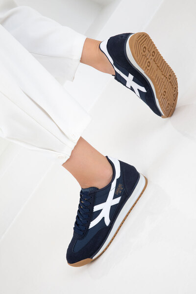 SOHO Navy Blue-White Women's Sneaker 20761