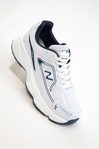 SOHO White-Navy Blue Women's Sneaker 20762