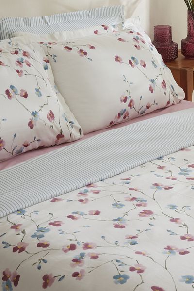 Karaca Home Lilian 100% Cotton 120 Thread Double Duvet Cover Set Pink
