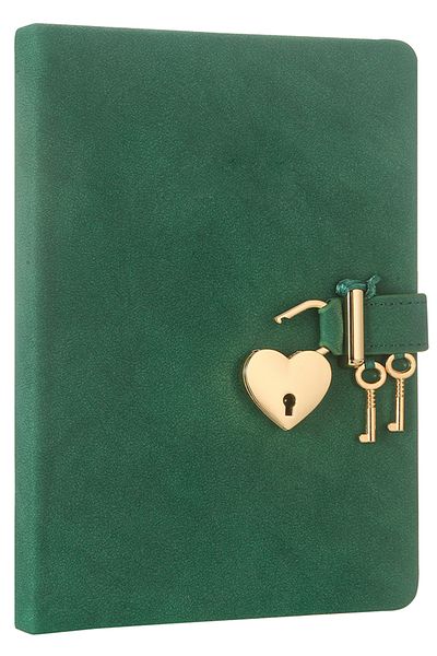 Victoria's Journals Green Hush Hush Lockable Notebook 13x18
