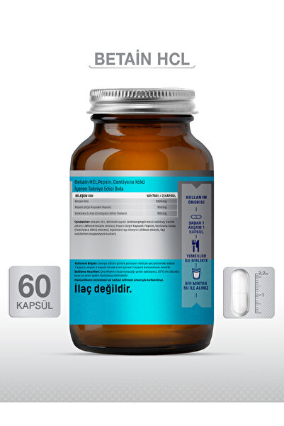 goodday Betain Hcl Pepsin 60 Kapsül Besin Takviyesi