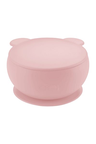 OiOi Silicone Bowl with Silicone Lid Pink