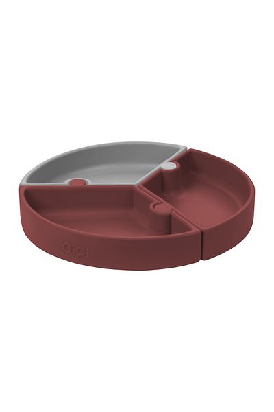 OiOi Puzzle Vacuum Bottom Silicone Plate Velvet Rose
