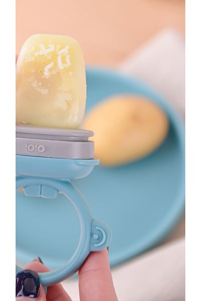 OiOi Fruit vegetable net aqua green / powder grey