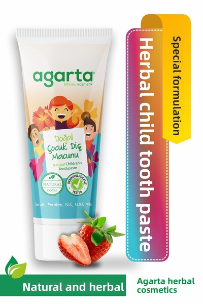 Agarta معجون أسنان مبيض طبيعي للأطفال خالي من الفلورايد 75 مل