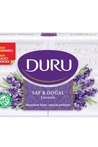 Duru صابون لافندر نقي وطبيعي 600 جرام × 2 عبوة / 8 قالب صابون