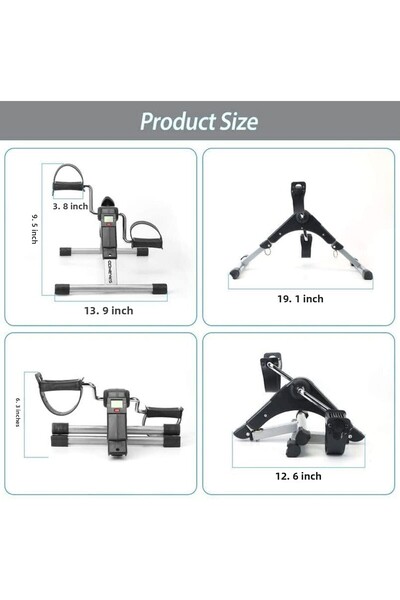 Sparnod Fitness Smb-100 Mini Cycle Adjustable Resistance, Lcd Monitor, Portable Under Desk Exerciser