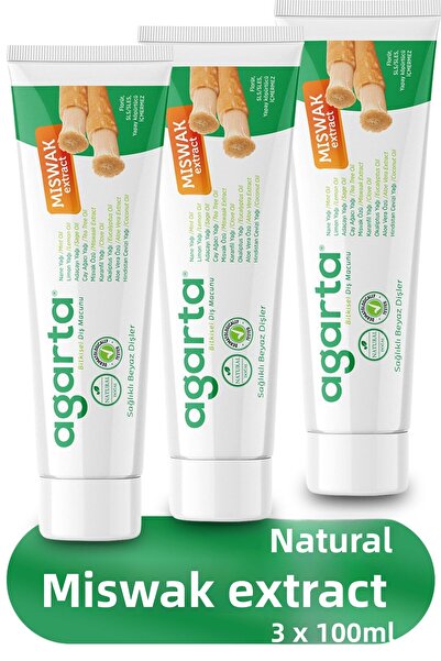 Agarta معجون أسنان بخلاصة ميسفاك الطبيعية 100 مل 3 قطع