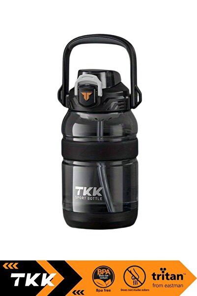 Vagonlife مجموعة جديدة TKK سعة 1200 مل - زجاجة مياه تريتان مع شفاطات وقش للاس...