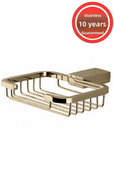 ÇELİK BANYO Gold Gold - Stainless Brass Titanic Soap Dish with Mount
