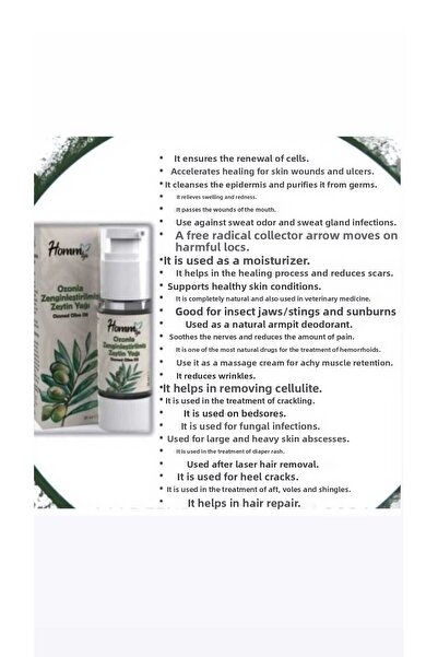 Homm Bitkisel Ozone Enriched Olive Oil 30 ml