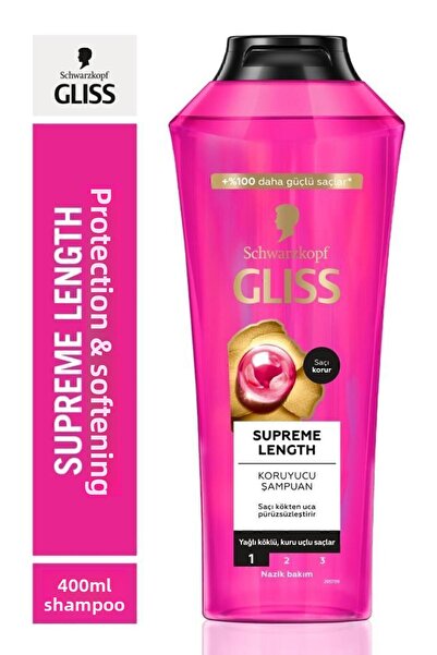 Gliss Supreme Length 400 ml X 2 Pieces Special Shampoo for Long Hair