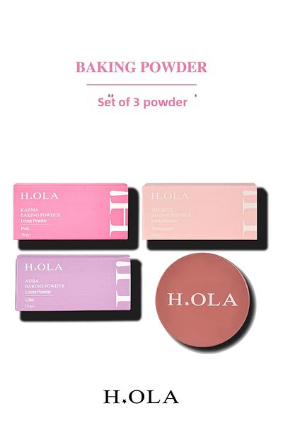 h.OLA Baking Powder |   Makeup Setting Powder |   Set of 3 (Boxed)