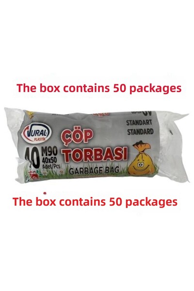 Polmix 40*50 Cm Handle - Mini Garbage Bag 50*40 Pack Deiplast Vural Roll-up C...