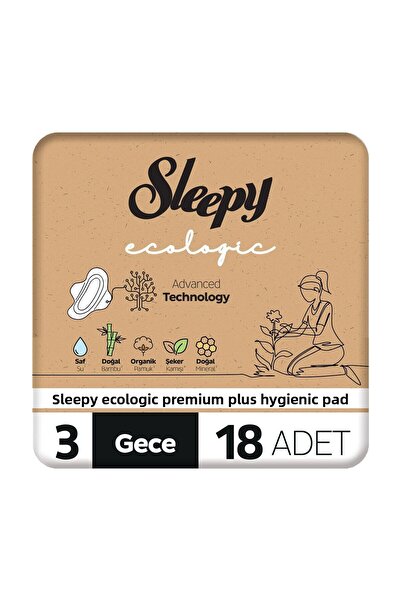 Sleepy Ecologic Premium Plus - 18 فوط صحية ليلية