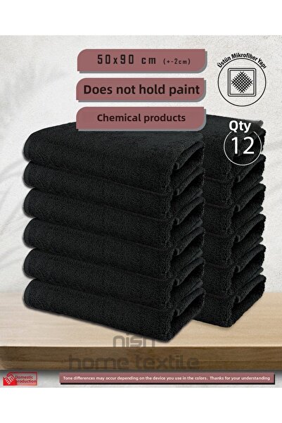 Neesh 12 PCS Microfiber Barber and Hairdresser Sports Towels - Gym Fitness