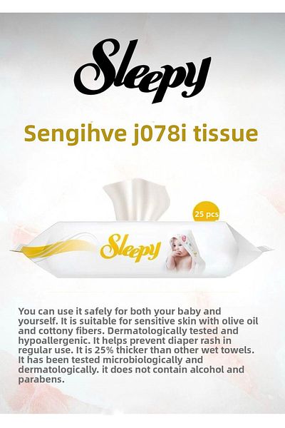 Sleepy Extra Wet Baby Towel 10 Pieces 10X25 250 Sheets